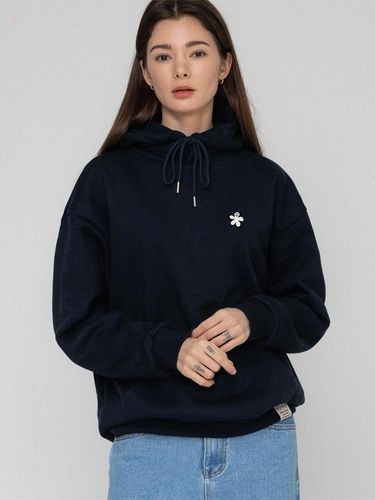 White Odd Flower Embroidery Hoodie _ - GRAVER - Modalova