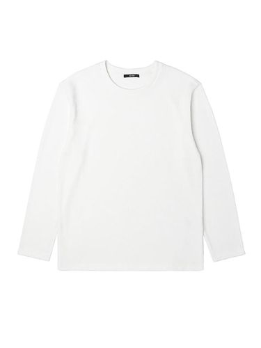 Round Neck Waffle T-Shirt Off White - ADHOC - Modalova