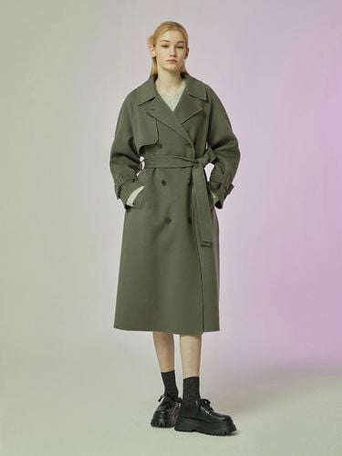 Cashmere Handmade Double Long Coat (Gray) - CC collect - Modalova