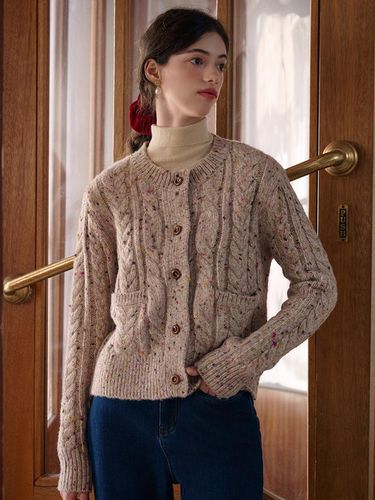 SR_Dot Yarn Wool Cardigan - Simple Retro - Modalova