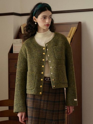 SR_Wool Moss Green Jacket - Simple Retro - Modalova