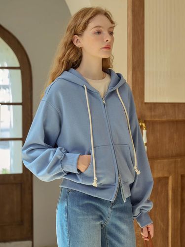 SR_Embroidered Hooded Jacket_Blue - Simple Retro - Modalova