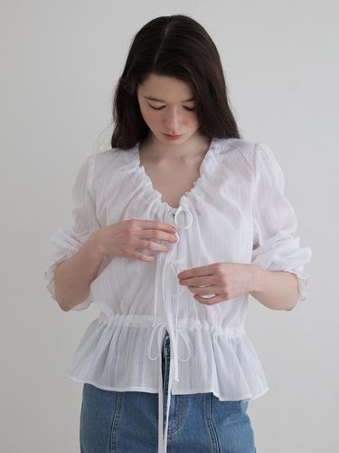 Three Ribbon Blouse - SSEMI - Modalova