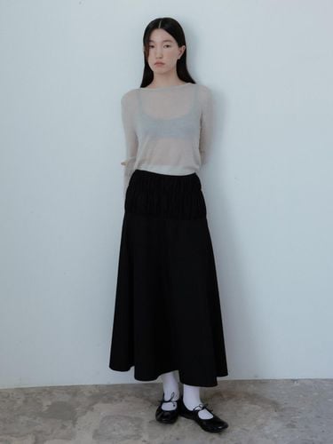 Cape Shirred Skirt - Black - RRACE - Modalova