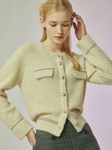 Round Neck Flap Knit Cardigan () - CC collect - Modalova