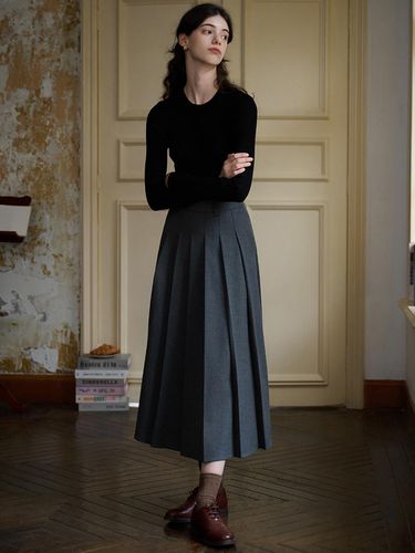 SR_Silhouette A-line Pleated Skirt - Simple Retro - Modalova