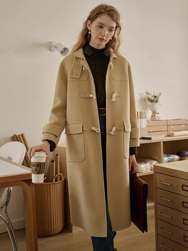 SR_Horn Button Woolen Coat_Beige - Simple Retro - Modalova