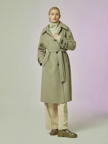 Belted Handmade Long Coat (Melange Beige) - CC collect - Modalova