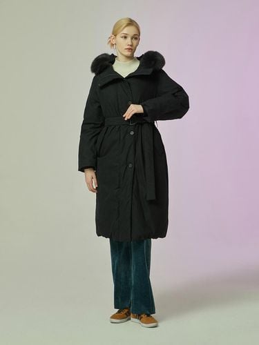 Fur Hooded Long Down Jumper (Black) - CC collect - Modalova