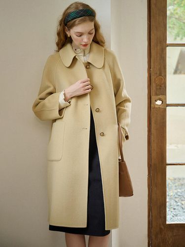 SR_Maple Lapel Woolen Coat_Beige - Simple Retro - Modalova