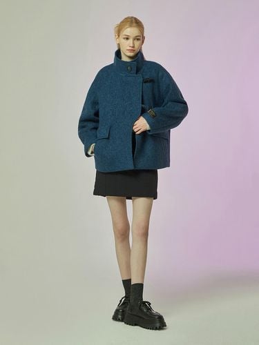 High Neck Toggle Coat (Blue) - CC collect - Modalova