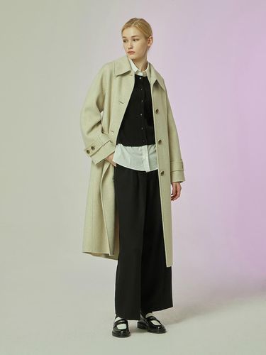 Belted Handmade Long Coat (Light Beige) - CC collect - Modalova