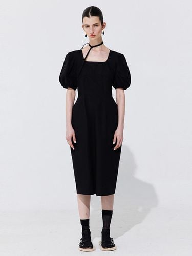 Pearl Balloon Line Dress _ Black - WNDERKAMMER - Modalova