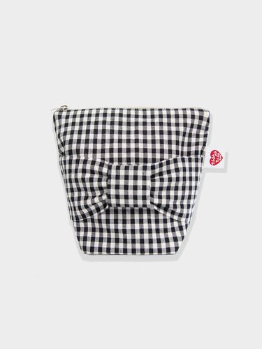 Checked Bow Pouch_Black - Tilda Ma Tilda - Modalova