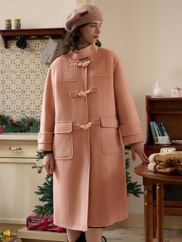 SR_Horn Button Woolen Coat_Pink - Simple Retro - Modalova