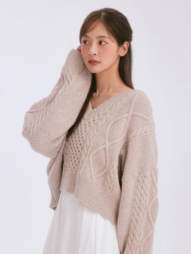 Cable Crop Wool Knit (2 Colors) - RE_L - Modalova