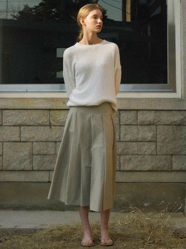 Connelly Pleat Skirt (Beige) - LeniL - Modalova