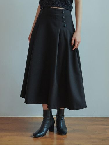 Moi Button Skirt - Black - RE_L - Modalova