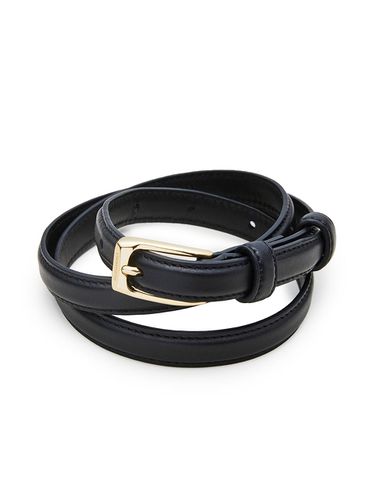 Drama Signature] Slim Leather Belt - FRONTROW - Modalova