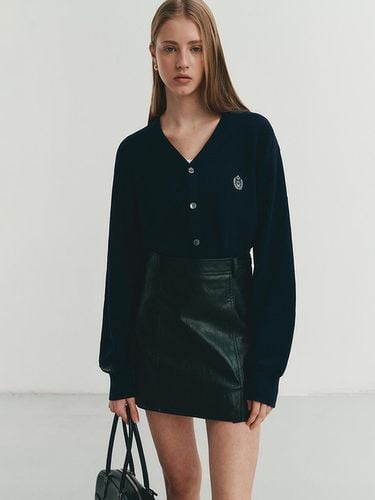 Vegan Leather Slit Mini Skirt - Dunst for WOMEN - Modalova