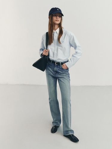 Essential Semi Boot-Cut Jeans_Brushed Blue - Dunst for WOMEN - Modalova