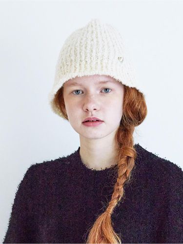 Alpaca Wool Knit Tulip Bucket Hat - snug.U - Modalova