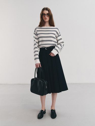 Double Pleats Skirt_French Navy - Dunst for WOMEN - Modalova