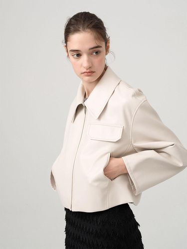 Vegan Leather Cropped Jacket - on&on - Modalova