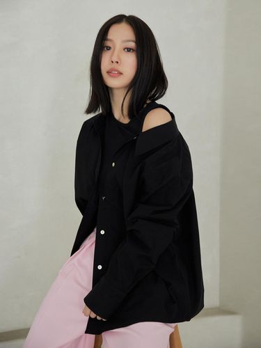 Kyn Sleeveless Layered Oversized Shirt - Atelier Nain - Modalova