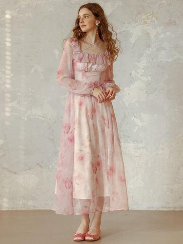 Pink Fairy Lotus Chiffon Dress_Pink - DUNDROP - Modalova