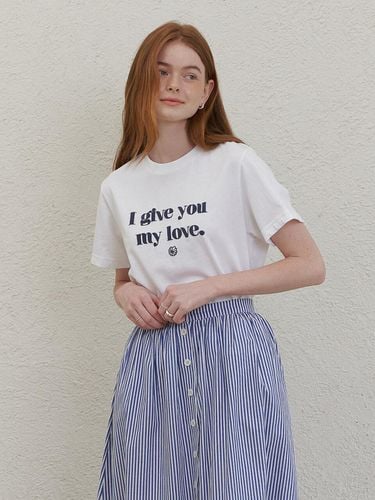 A Give You My Love T-shirt - White - AMONG - Modalova