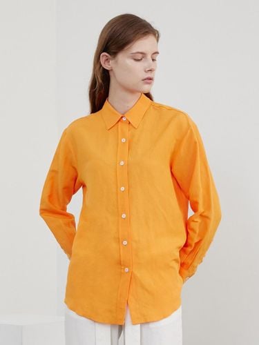 Linen Blend Button-Front Shirt - AMONG - Modalova