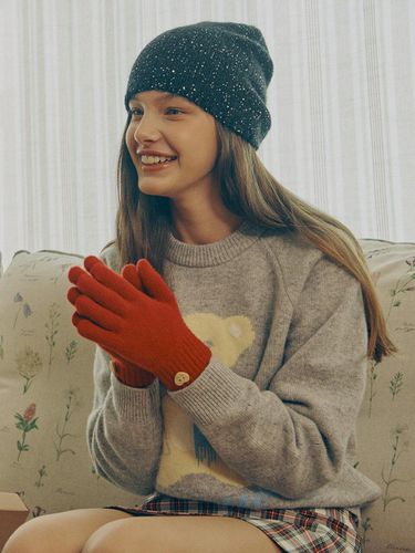 A Wooden Heart Wool Gloves (5 Colors) - AMONG - Modalova