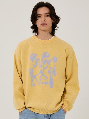 WK 3D Logo Knit Sweater - Yellow - WAIKEI - Modalova