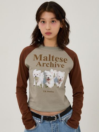 Maltese Archive Raglan Long Sleeves T-Shirt - WAIKEI - Modalova