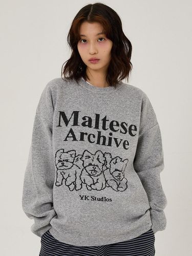 Maltese Archive Line Graphic Knit Sweater - WAIKEI - Modalova