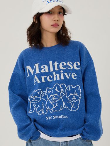 Maltese Archive Line Graphic Knit Sweater - WAIKEI - Modalova