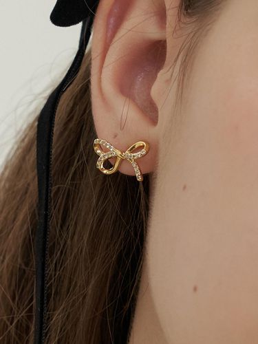 Volume Ribbon Earring - Primaute - Modalova