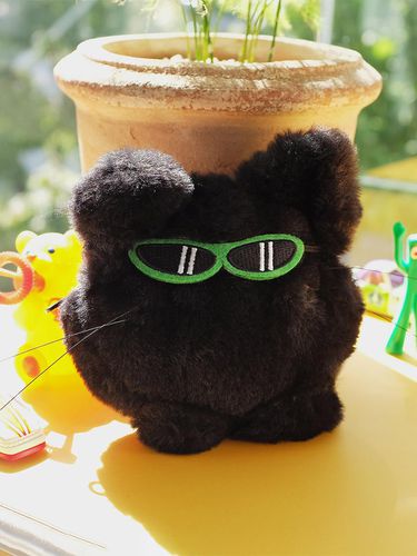 Miaow Cat Black Pocket Doll Keychain - BALLOON FRIENDS MESSY ADVENTURE - Modalova