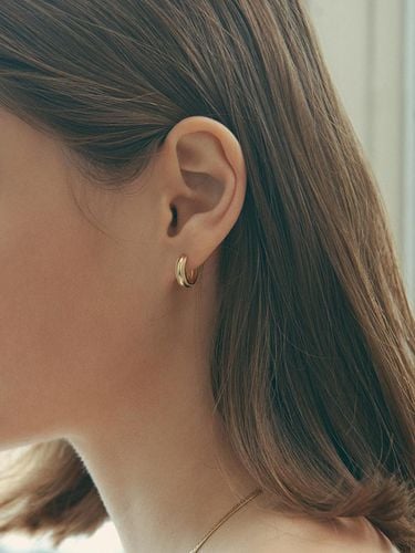 K 18k Timeless Milgrain Earring - MAYBETOI - Modalova