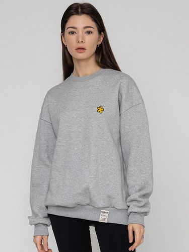 Yellow Odd Flower Embroidery Sweatshirt - GRAVER - Modalova