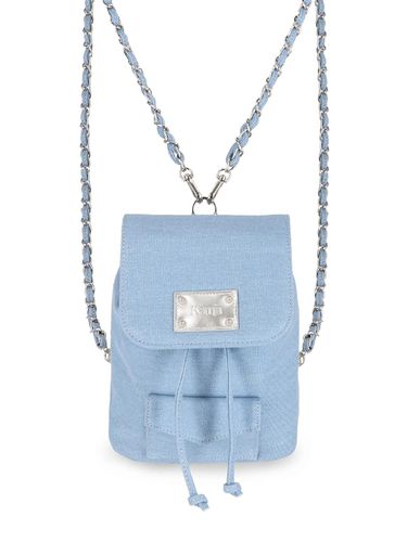 Denim Mini Backpack_Light Blue - KAMJA - Modalova