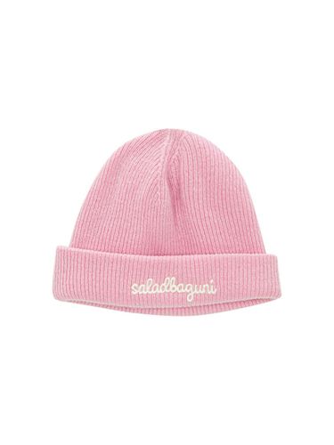 Logo Wool Short Beanie_Pink - SALADBAGUNI - Modalova