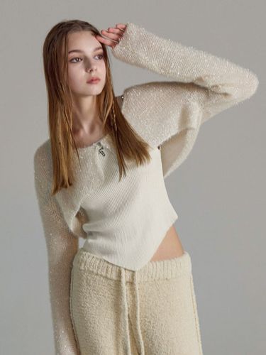 Long Sleeve Cropped Cardigan - SALADBAGUNI - Modalova