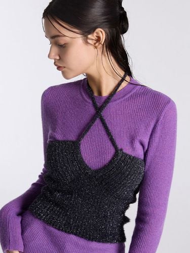 Mohair Ribbed Round Pullover () - SALADBAGUNI - Modalova