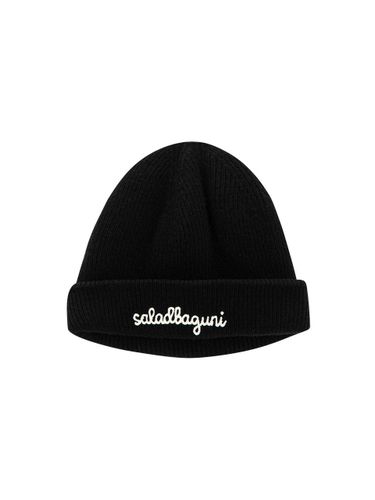 Logo Wool Short Beanie_Black - SALADBAGUNI - Modalova