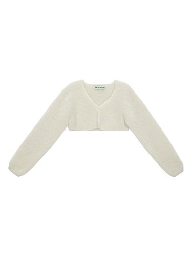 Super Cropped Wool Jacket (White) - SALADBAGUNI - Modalova