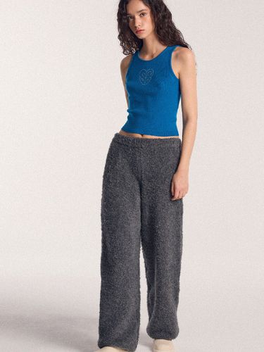 Boucle Wide Jogger Pants (Charcoal) - SALADBAGUNI - Modalova