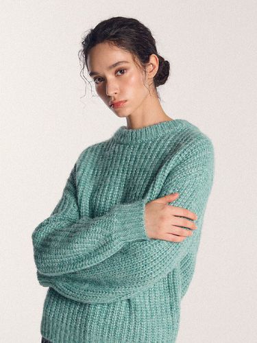 Metallic Round Pullover (Mint) - SALADBAGUNI - Modalova