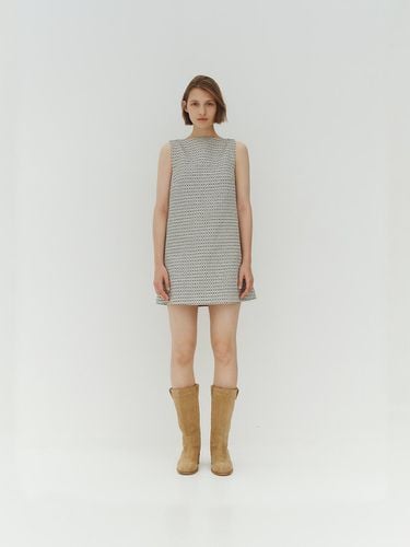 Boat Neck Tweed Mini Dress - REMPLACEMENT - Modalova